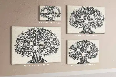 Korktafel mit dem Motiv eines majestätischen einsamen Baumes
