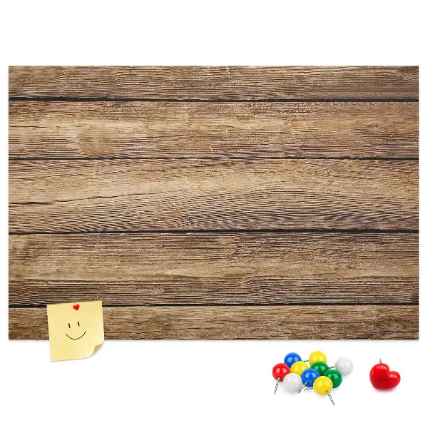 Bedruckte Korkplatte mit rustikalem Holzbrett-Motiv
