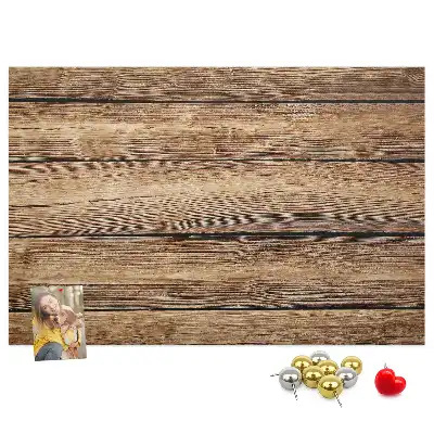 Bedruckte Korkplatte mit rustikalem Holzbrett-Motiv