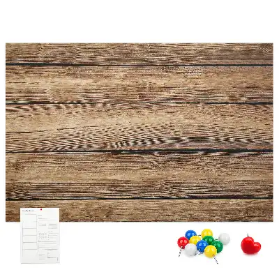 Bedruckte Korkplatte mit rustikalem Holzbrett-Motiv