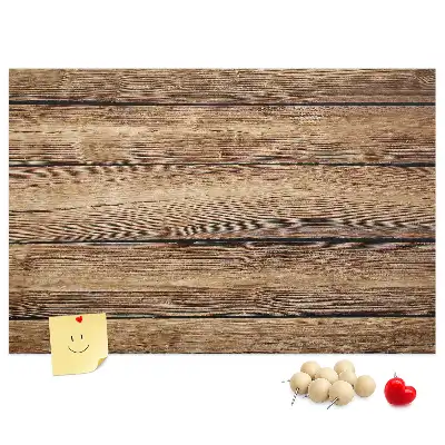 Bedruckte Korkplatte mit rustikalem Holzbrett-Motiv