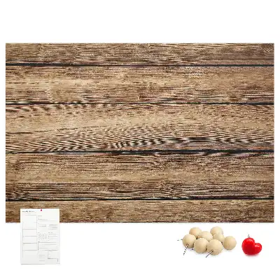 Bedruckte Korkplatte mit rustikalem Holzbrett-Motiv
