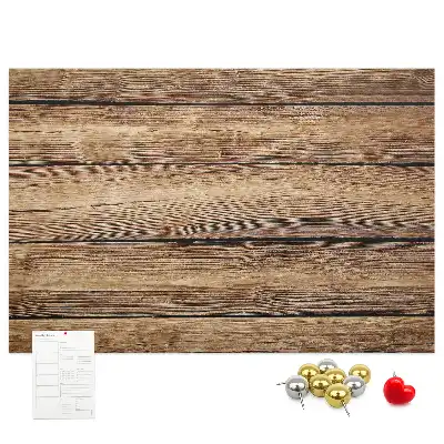 Bedruckte Korkplatte mit rustikalem Holzbrett-Motiv