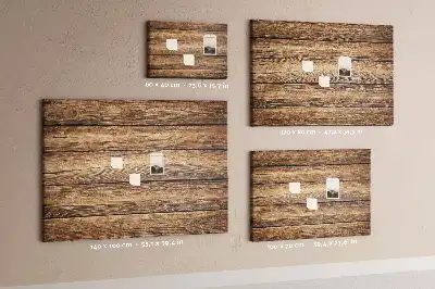 Bedruckte Korkplatte mit rustikalem Holzbrett-Motiv