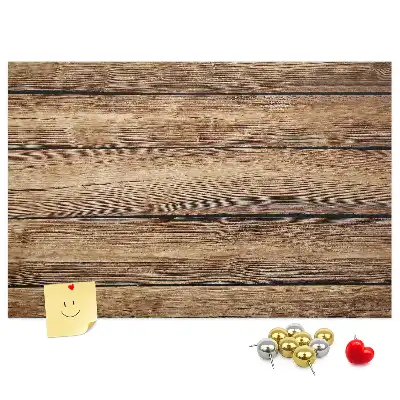 Bedruckte Korkplatte mit rustikalem Holzbrett-Motiv