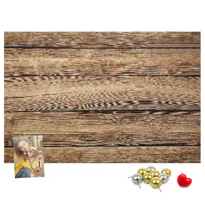 Bedruckte Korkplatte mit rustikalem Holzbrett-Motiv