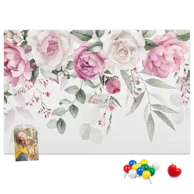 Kork Pinnwand Aquarellrosen