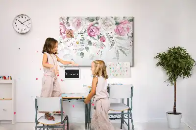 Kork Pinnwand Aquarellrosen