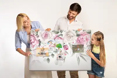 Kork Pinnwand Aquarellrosen