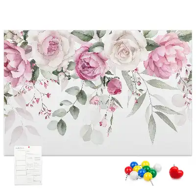 Kork Pinnwand Aquarellrosen