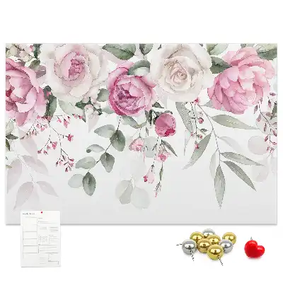 Kork Pinnwand Aquarellrosen