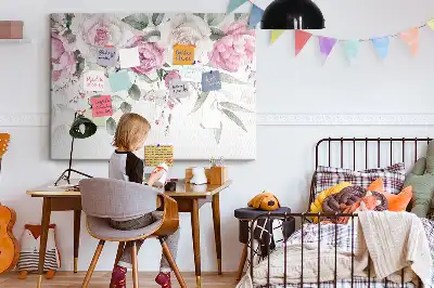 Kork Pinnwand Aquarellrosen