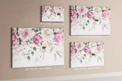 Kork Pinnwand Aquarellrosen