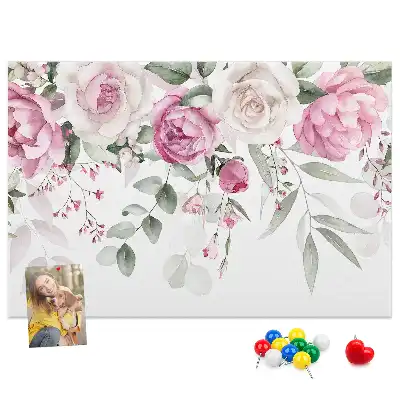 Kork Pinnwand Aquarellrosen