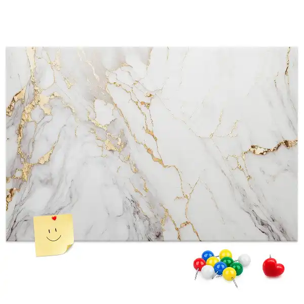 Kork-Pinnwand im dekorativen Marmor-Design