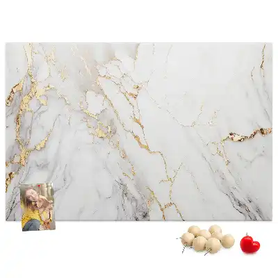Kork-Pinnwand im dekorativen Marmor-Design