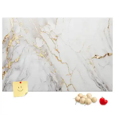 Kork-Pinnwand im dekorativen Marmor-Design