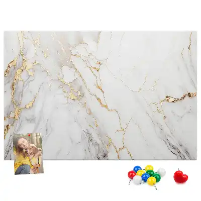Kork-Pinnwand im dekorativen Marmor-Design