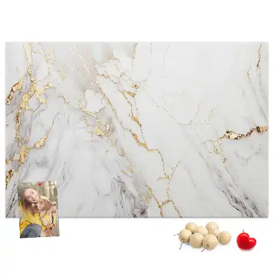 Kork-Pinnwand im dekorativen Marmor-Design