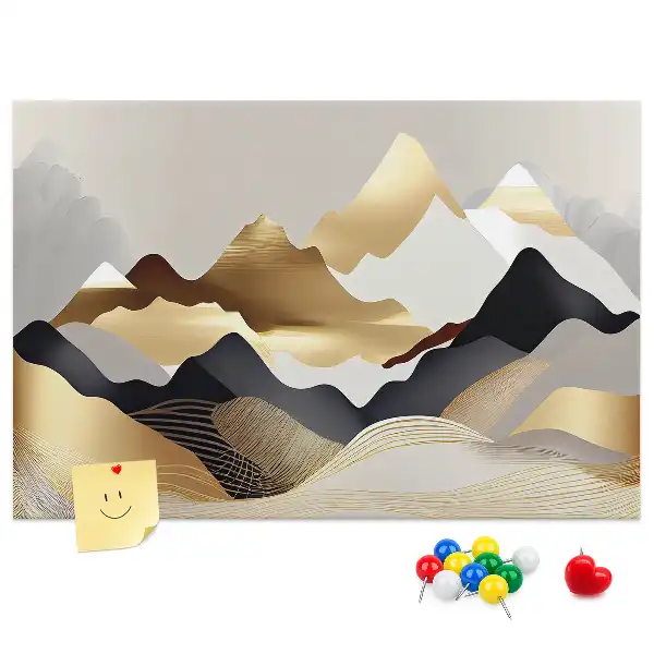 Bilder-Korktafel Berge Abstraktion