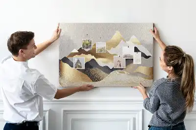 Bilder-Korktafel Berge Abstraktion