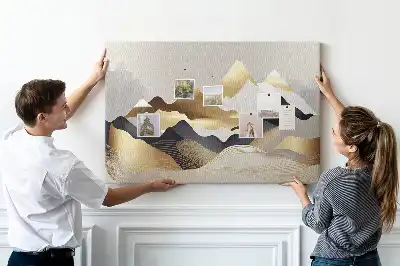 Bilder-Korktafel Berge Abstraktion