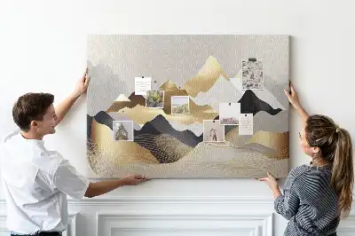 Bilder-Korktafel Berge Abstraktion