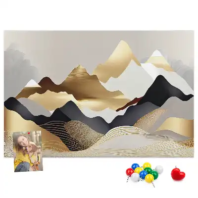 Bilder-Korktafel Berge Abstraktion