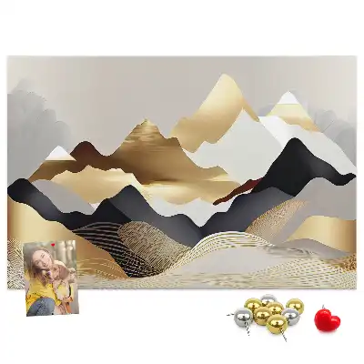 Bilder-Korktafel Berge Abstraktion