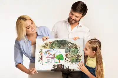 Bedruckte Korkplatte mit Stammbaum für die Familie
