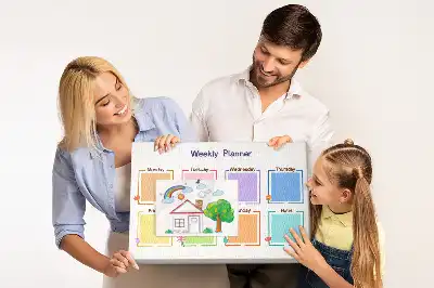 Bilder-Korktafel Sieben-Tage-Organizer Arbeit