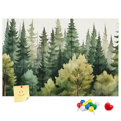 Kork Pinnwand Landschaft Wald