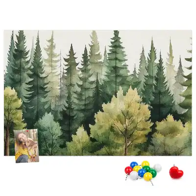 Kork Pinnwand Landschaft Wald