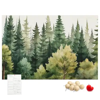 Kork Pinnwand Landschaft Wald