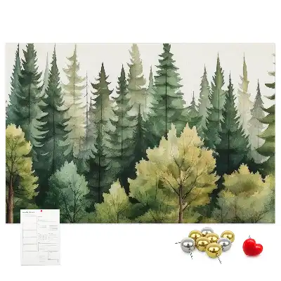 Kork Pinnwand Landschaft Wald