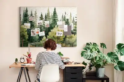 Kork Pinnwand Landschaft Wald