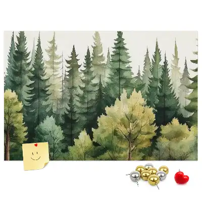 Kork Pinnwand Landschaft Wald