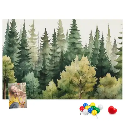 Kork Pinnwand Landschaft Wald