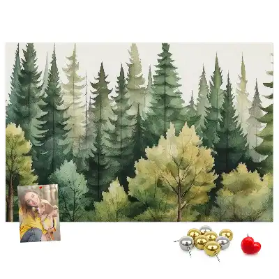 Kork Pinnwand Landschaft Wald