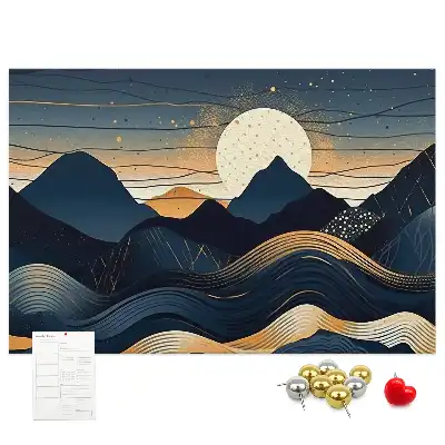 Bedruckte Korkplatte Sonnenuntergang Landschaft
