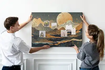 Kork Pinnwand Künstlerische moderne Landschaft