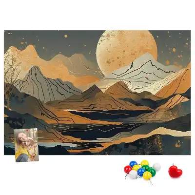 Kork Pinnwand Künstlerische moderne Landschaft