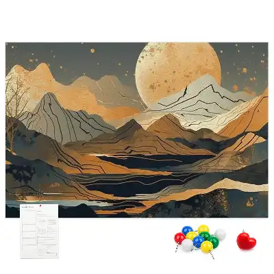 Kork Pinnwand Künstlerische moderne Landschaft