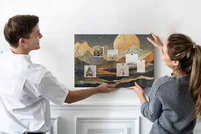 Kork Pinnwand Künstlerische moderne Landschaft