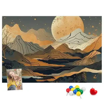 Kork Pinnwand Künstlerische moderne Landschaft