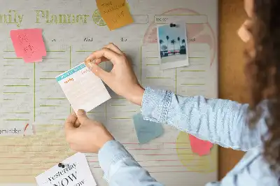 Bedruckte Korkplatte Familienplaner