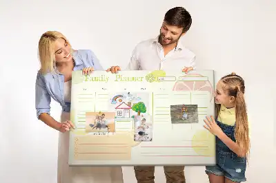 Bedruckte Korkplatte Familienplaner