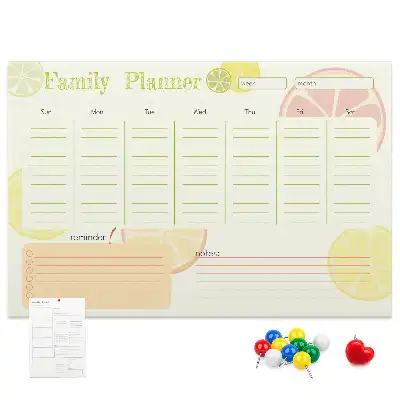 Bedruckte Korkplatte Familienplaner