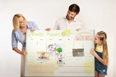 Bedruckte Korkplatte Familienplaner