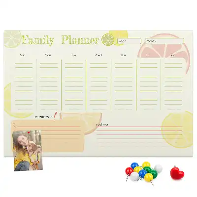 Bedruckte Korkplatte Familienplaner